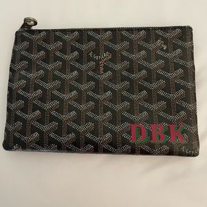 Goyard Zipper Pouch EUC - Authentic- monogram painted by Goyard